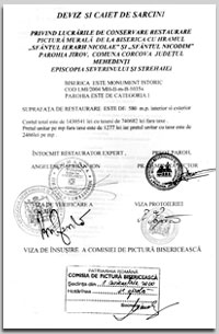 Deviz restaurare pictura 